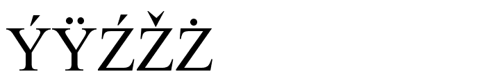 European Serif Font LOWERCASE
