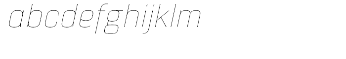 Eund UltraLight Italic Font LOWERCASE