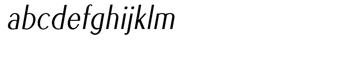 EuroSans Light Condensed Oblique Font LOWERCASE