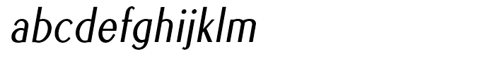 EuroSans Regular Condensed Oblique Font LOWERCASE