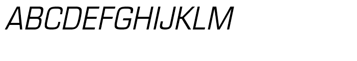Eurostile Regular Condensed Italic Font UPPERCASE