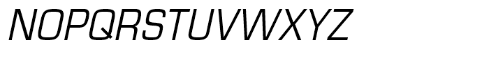 Eurostile Regular Condensed Italic Font UPPERCASE