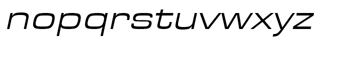 Eurostile Regular Extended Italic Font LOWERCASE