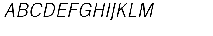 Eurotypo Sans Semi-Condensed Thin Italic Font UPPERCASE