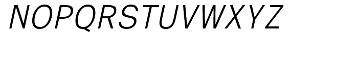 Eurotypo Sans Semi-Condensed Thin Italic Font UPPERCASE