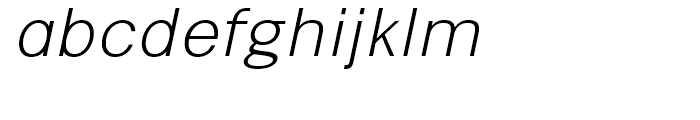 Eurotypo Sans Thin Italic Font LOWERCASE