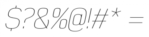 Eund UltraLight Italic Font OTHER CHARS