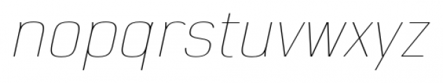 Eund UltraLight Italic Font LOWERCASE