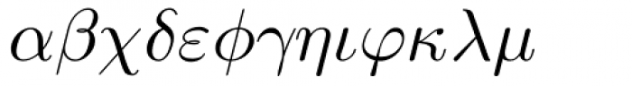 Euclid Symbol Italic Font LOWERCASE