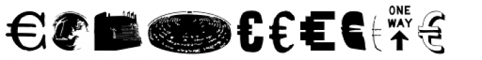 Euro Icon Kit Symbols Font UPPERCASE