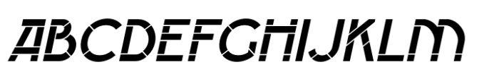 Euro Stencil JNL Oblique Font UPPERCASE