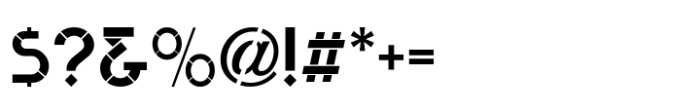 Euro Stencil JNL Regular Font OTHER CHARS