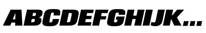 Eurocine Black Oblique Font UPPERCASE