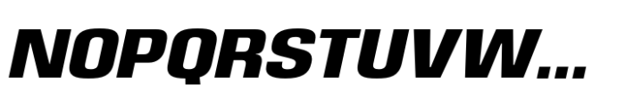 Eurocine Narrow Bold Oblique Font UPPERCASE