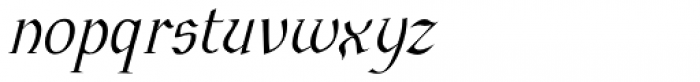 Euroika Light Italic Font LOWERCASE