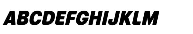 European Sans Pro Condensed Black Italic Font UPPERCASE