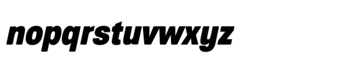 European Sans Pro Condensed Black Italic Font LOWERCASE