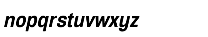 European Sans Pro Condensed Bold Italic Font LOWERCASE