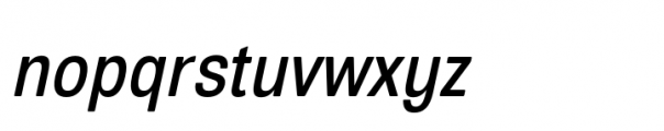 European Sans Pro Condensed Italic Font LOWERCASE