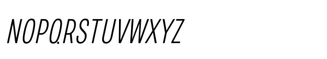 European Sans Pro Extra Condensed Extra Light Italic Font UPPERCASE