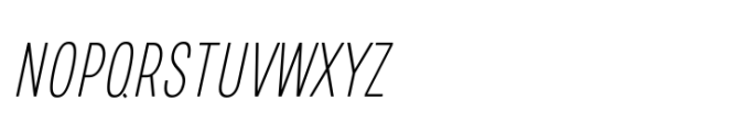 European Sans Pro Extra Condensed Thin Italic Font UPPERCASE
