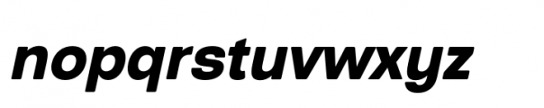European Sans Pro Narrow Extra Bold Italic Font LOWERCASE