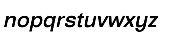 European Sans Pro Narrow Medium Italic Font LOWERCASE