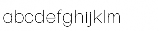 European Sans Pro Thin Font LOWERCASE