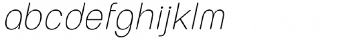 European Soft Pro Narrow Thin Italic Font LOWERCASE