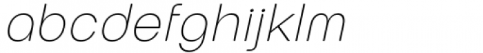 European Soft Pro Thin Italic Font LOWERCASE