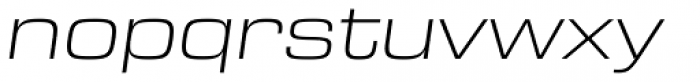 Eurostile Next Extended Light Italic Font LOWERCASE