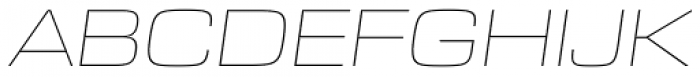 Eurostile Next Extended Ultra Light Italic Font UPPERCASE