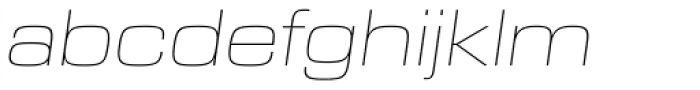 Eurostile Next Extended Ultra Light Italic Font LOWERCASE