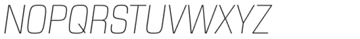 Eurostile Next Narrow Ultra Light Italic Font UPPERCASE