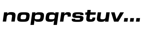 Eurostile Next Paneuropean Extended Bold Italic Font LOWERCASE