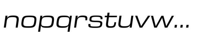 Eurostile Next Paneuropean Extended Italic Font LOWERCASE