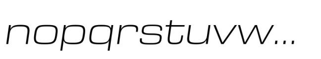 Eurostile Next Paneuropean Extended Light Italic Font LOWERCASE