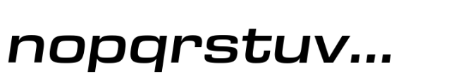 Eurostile Next Paneuropean Extended Semi Bold Italic Font LOWERCASE