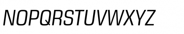 Eurostile Next Paneuropean Narrow Italic Font UPPERCASE