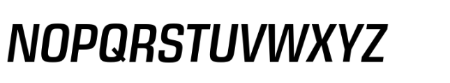 Eurostile Next Paneuropean Narrow Semi Bold Italic Font UPPERCASE