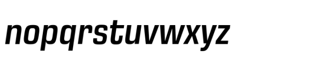 Eurostile Next Paneuropean Narrow Semi Bold Italic Font LOWERCASE
