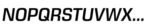Eurostile Next Paneuropean Semi Bold Italic Font UPPERCASE