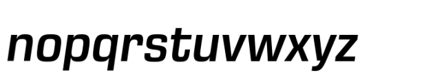 Eurostile Next Paneuropean Semi Bold Italic Font LOWERCASE