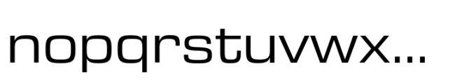 Eurostile Next Paneuropean Wide Regular Font LOWERCASE