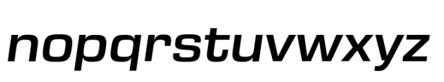 Eurostile Next Paneuropean Wide Semi Bold Italic Font LOWERCASE