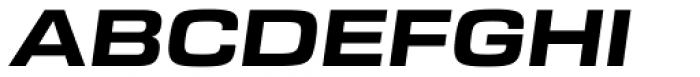 Eurostile Next Pro Extended Bold Italic Font UPPERCASE