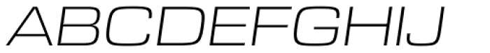 Eurostile Next Pro Extended Light Italic Font UPPERCASE