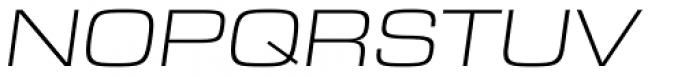 Eurostile Next Pro Extended Light Italic Font UPPERCASE