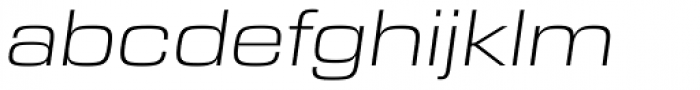 Eurostile Next Pro Extended Light Italic Font LOWERCASE
