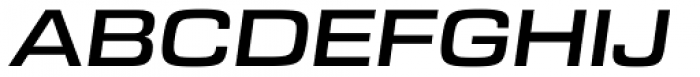 Eurostile Next Pro Extended Semi Bold Italic Font UPPERCASE
